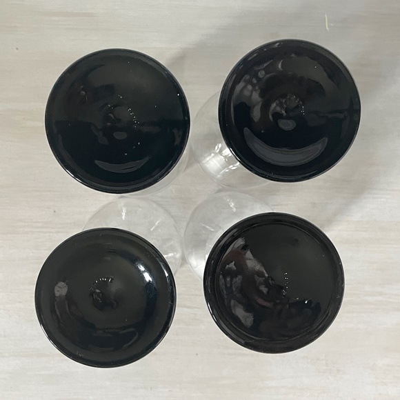 1990s Cristal d'Arques Black Stem Drinkware Set - Set of 8 - Picture 8 of 13
